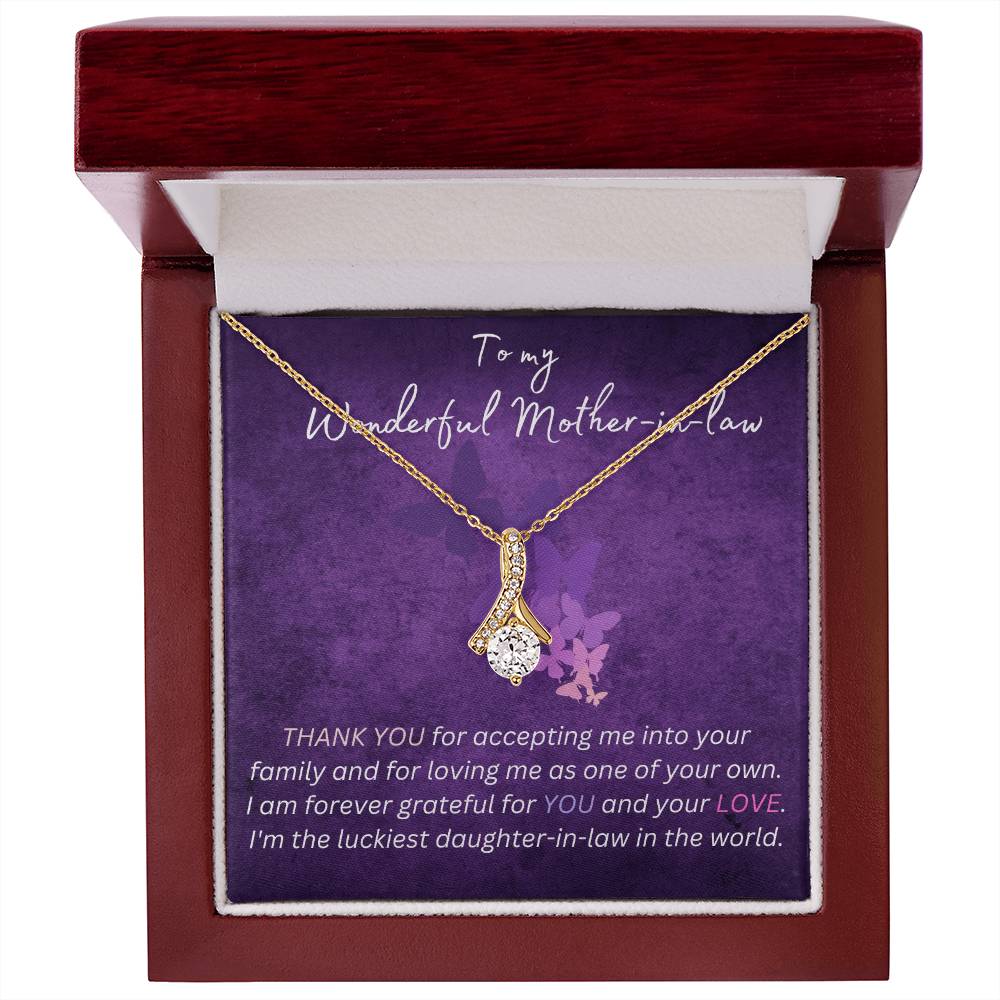 To my Wonderful Mother-in-law - Message Card Jewelry