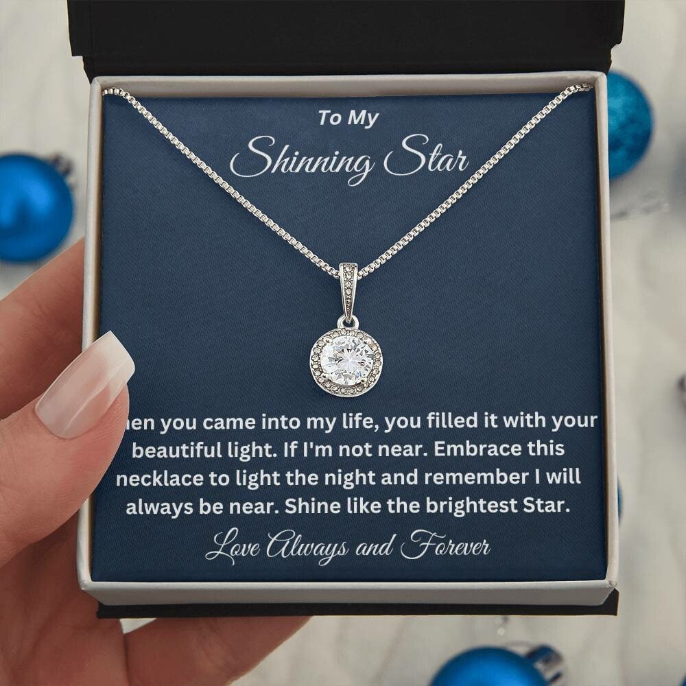 Shinning Star- You filled my life with light/ Gift for Birthday/ Holiday/ 14k gold/ Necklace